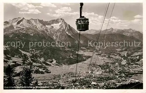 AK / Ansichtskarte Seilbahn Wankbahn Garmisch Partenkirchen  Kat. Bahnen