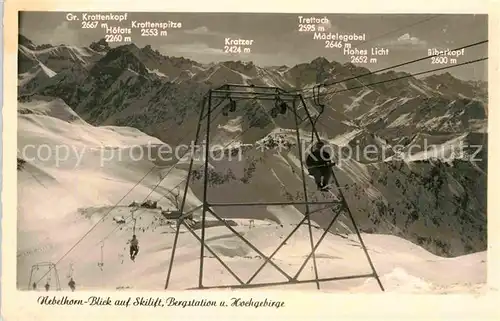 AK / Ansichtskarte Skilift Nebelhorn Bergstation Hochgebirge Kat. Bahnen