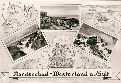 AK / Ansichtskarte Westerland Sylt Hindenburgdamm Promenade  Kat. Westerland