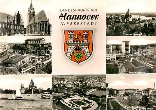 AK / Ansichtskarte Hannover Rathaus Stadion Hauptbahnhof  Kat. Hannover