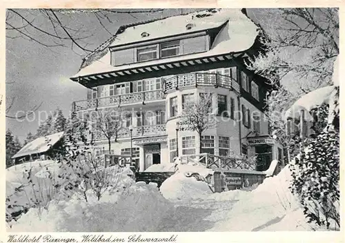 AK / Ansichtskarte Wildbad Schwarzwald Waldhotel Riexinger Kat. Bad Wildbad