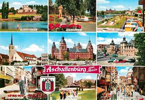 AK / Ansichtskarte Aschaffenburg Main Sankt Agatha Schloss Johannisburg Minigolf Kat. Aschaffenburg