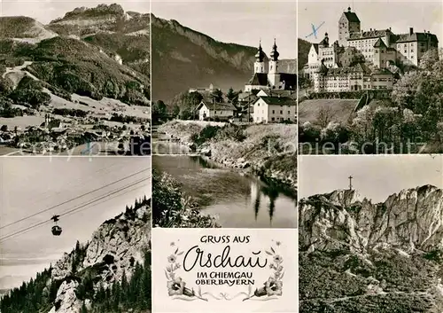 AK / Ansichtskarte Aschau Chiemgau Schloss Seilbahn  Kat. Aschau i.Chiemgau