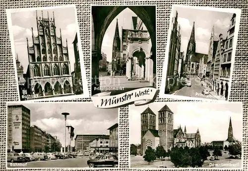 AK / Ansichtskarte Muenster Westfalen Prinzipalmarkt Dom Rathaus Kat. Muenster