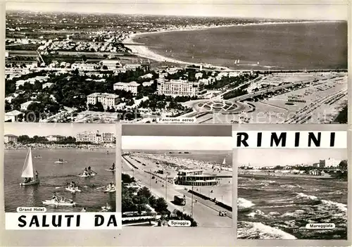 AK / Ansichtskarte Rimini Strand Grand Hotel Fliegeraufnahme Kat. Rimini