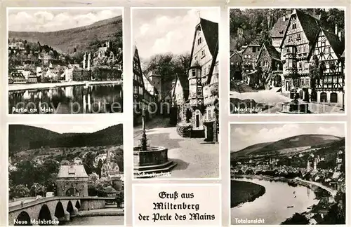 AK / Ansichtskarte Miltenberg Main Mainpartie Mainbruecke Schnatterloch Kat. Miltenberg