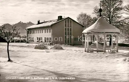 AK / Ansichtskarte Ohlstadt Kurhaus im Winter Kat. Ohlstadt