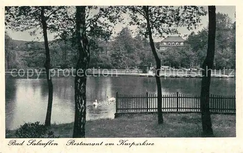 AK / Ansichtskarte Bad Salzuflen Restaurant am Kurparksee Kat. Bad Salzuflen