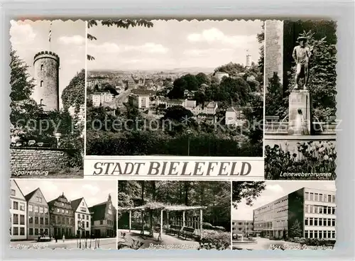 AK / Ansichtskarte Bielefeld Sparrenburg Leineweberbrunnen Alter Markt  Kat. Bielefeld