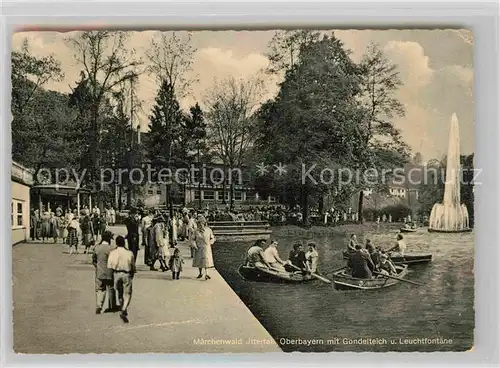 AK / Ansichtskarte Solingen Maerchenwald Jttertal Oberbayern Gondelteich Leuchtfontaene Kat. Solingen