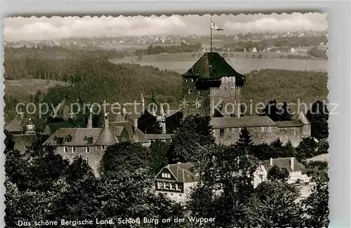 AK / Ansichtskarte Burg Wupper Schloss Burg Fliegeraufnahme Kat. Solingen