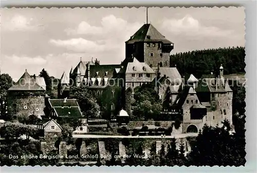 AK / Ansichtskarte Burg Wupper Schloss Burg Fliegeraufnahme Kat. Solingen