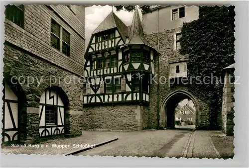 AK / Ansichtskarte Burg Wupper Schloss Burg Schlosshof Kat. Solingen