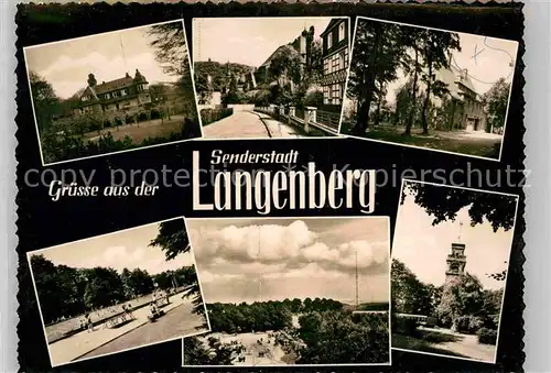 AK / Ansichtskarte Langenberg Rheinland Teilansichten Sender Bismarckturm Kat. Velbert