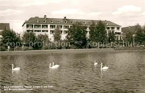 AK / Ansichtskarte Bad Meinberg Kurpark Roland Sanatorium Schwaene Kat. Horn Bad Meinberg