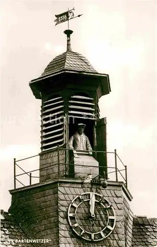 AK / Ansichtskarte Melsungen Fulda Der Bartenwetzer auf dem Kirchturm Kat. Melsungen