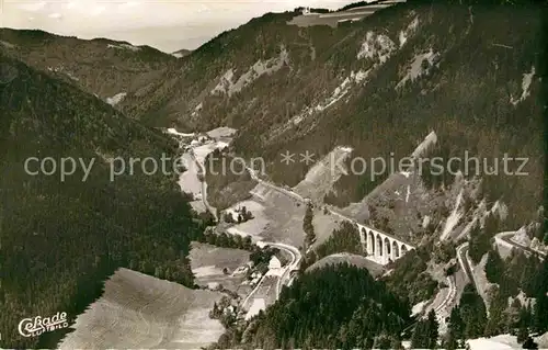 AK / Ansichtskarte Hoellental Schwarzwald Fliegeraufnahme mit Ravenna Viadukt Kat. Buchenbach