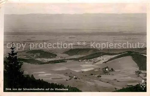 AK / Ansichtskarte Freiburg Breisgau Blick vom Schauinsland zur Rheinebene Kat. Freiburg im Breisgau