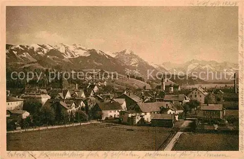 AK / Ansichtskarte Sonthofen Oberallgaeu Teilansicht mit Alpen Kat. Sonthofen