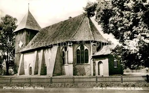 AK / Ansichtskarte Muenden Kirche und Glockenturm Oertze Kat. Lichtenfels