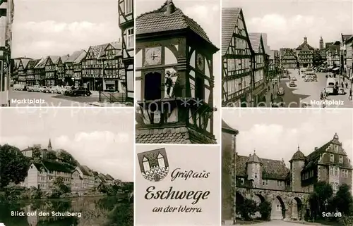 AK / Ansichtskarte Eschwege Marktplatz Schulberg Schloss  Kat. Eschwege