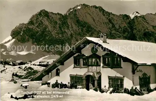 AK / Ansichtskarte Mittenwald Bayern Tonihof Kat. Mittenwald