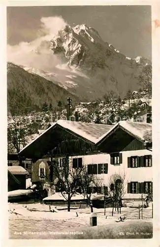 AK / Ansichtskarte Mittenwald Bayern Wettersteinspitze Kat. Mittenwald