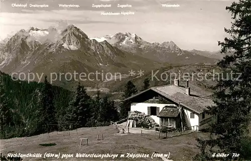 AK / Ansichtskarte Wetterstein Hochlandhuette Wettergebirge Kat. Oberstdorf