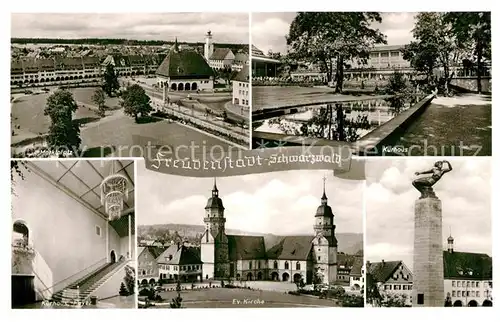 AK / Ansichtskarte Freudenstadt %ma Kurhaus Foyer Evangelische Kirche Denkmal Kat. Freudenstadt