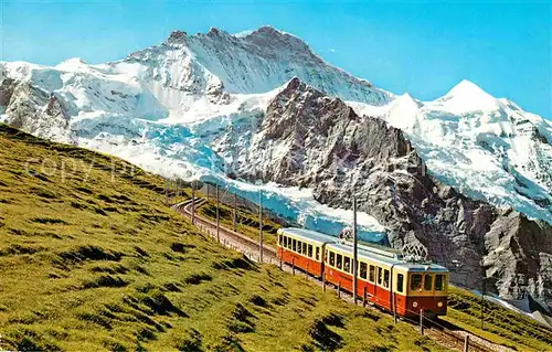 AK / Ansichtskarte Jungfraubahn Kleine Scheidegg Jungfrau Silberhorn  Kat. Jungfrau