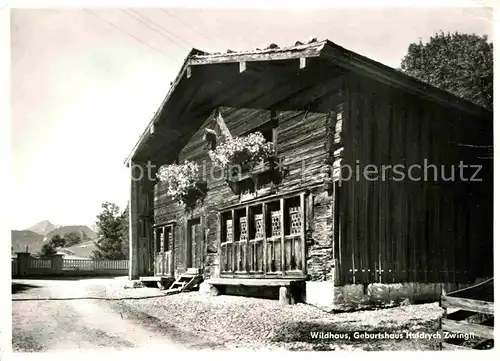 AK / Ansichtskarte Wildhaus SG Geburtshaus Huldrych Kat. Wildhaus Lisighaus