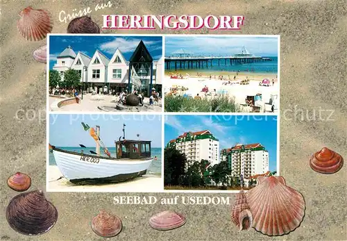 AK / Ansichtskarte Heringsdorf Ostseebad Usedom Boot Strand Kat. Heringsdorf