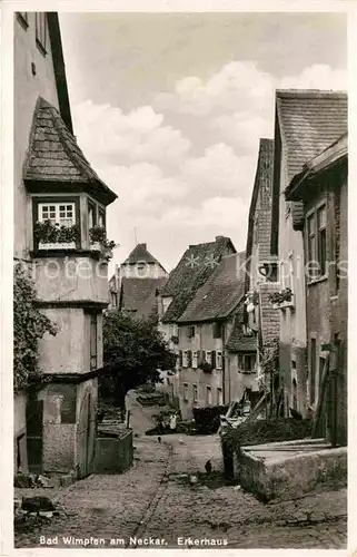 AK / Ansichtskarte Bad Wimpfen Erkerhaus Gasse Kat. Bad Wimpfen