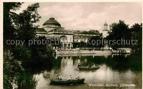 AK / Ansichtskarte Wiesbaden Kurhaus Gartenseite Kat. Wiesbaden