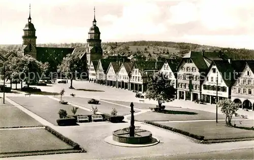 AK / Ansichtskarte Freudenstadt Marktplatz mit Kirche Kat. Freudenstadt