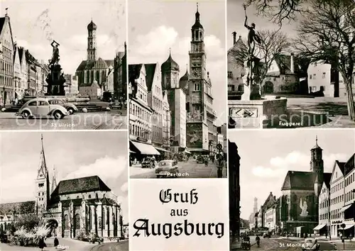 AK / Ansichtskarte Augsburg St. Ulrich Fuggerei St. Moritz Dom Kat. Augsburg