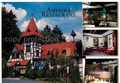 AK / Ansichtskarte Frantiskovy Lazne Amerika Restaurant Fachwerkhaus Kat. Franzensbad