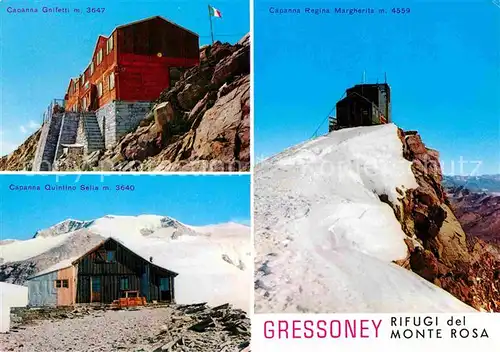 AK / Ansichtskarte Gressoney St Jean Rifugi del Monte Rosa Berghuetten Kat. Aosta