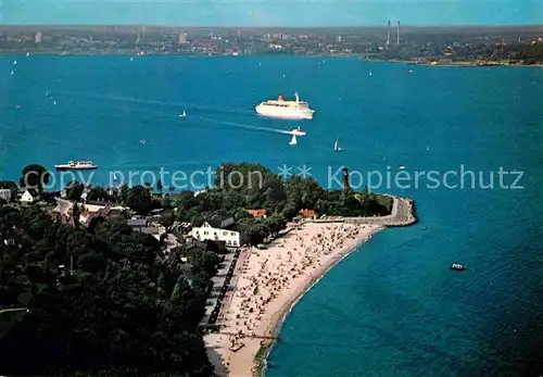 AK / Ansichtskarte Moeltenort Ostseebad mit U Boot Ehrenmal Fliegeraufnahme Kat. Heikendorf