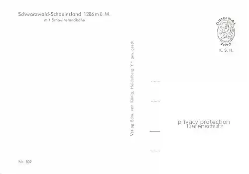 AK / Ansichtskarte Seilbahn Schauinsland Schwarzwald  Kat. Bahnen