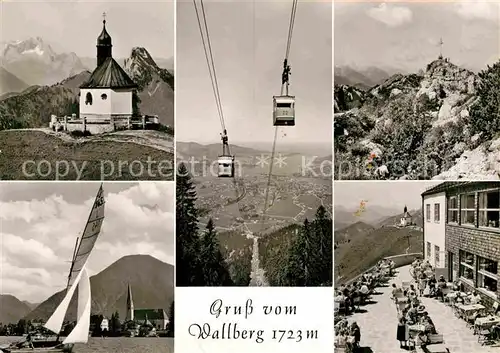 AK / Ansichtskarte Seilbahn Wallberg Rottach Egern Segelboot Kat. Bahnen