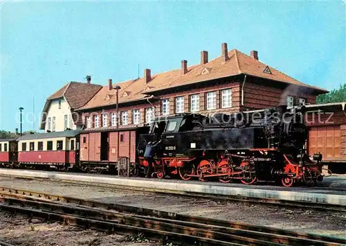AK / Ansichtskarte Lokomotive Baederbahn Bad Doberan Bahnhof Kuehlungsborn  Kat. Eisenbahn