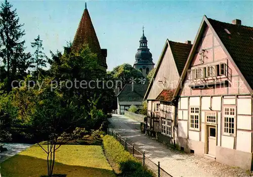 AK / Ansichtskarte Bad Salzuflen Turmstrasse Katzenturm Kirche Kat. Bad Salzuflen