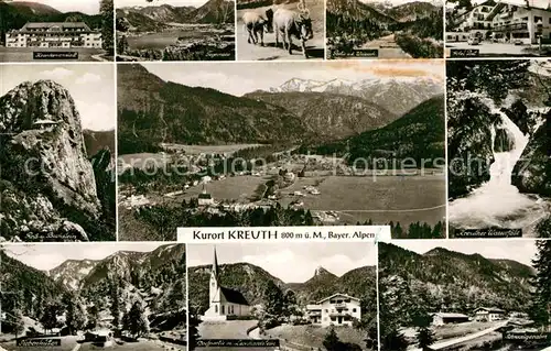 AK / Ansichtskarte Kreuth Bad Ross  und Buchstein Krankenanstalt Tegernsee Panorama  Kat. Kreuth