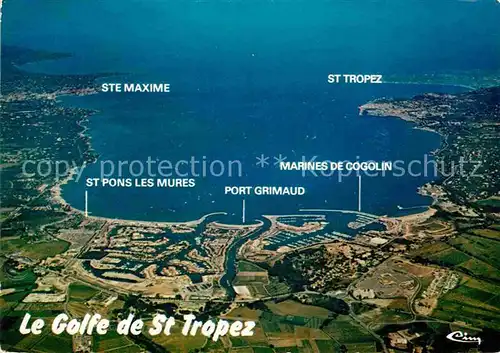 AK / Ansichtskarte Saint Tropez Var Le Golfe Cote d Azur vue aerienne Kat. Saint Tropez