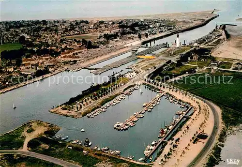 AK / Ansichtskarte Ouistreham Vue aerienne du Port et la nouvelle ecluse Kat. Ouistreham