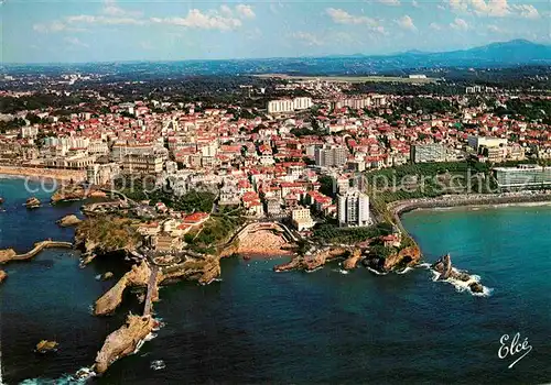 AK / Ansichtskarte Biarritz Pyrenees Atlantiques Port Vieux Cote des Basques Luftbild Kat. Biarritz