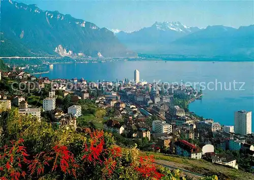 AK / Ansichtskarte Montreux VD Lac Leman et les Dents du Midi Kat. Montreux