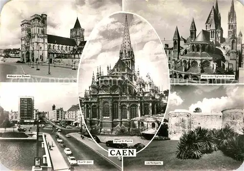 AK / Ansichtskarte Caen Abtei Dom Kirche Promenade Burg Kat. Caen
