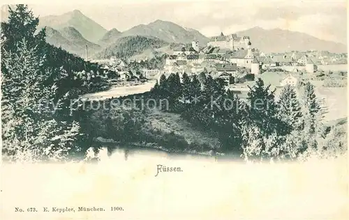 AK / Ansichtskarte Fuessen Allgaeu Panorama Schloss Kat. Fuessen